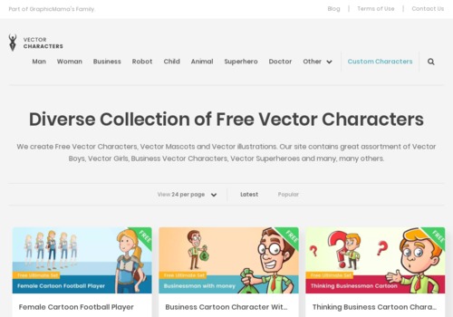 https://vectorcharacters.net/